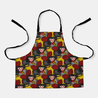 Tablier Ladybug et Tournesols-Diagonale-Jaune-1-