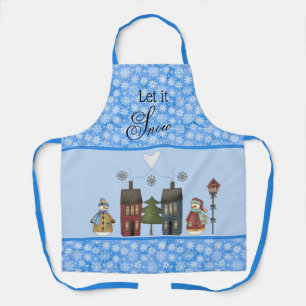 Tablier Laisser Il Neige, Magnifique Apron De Snowmen