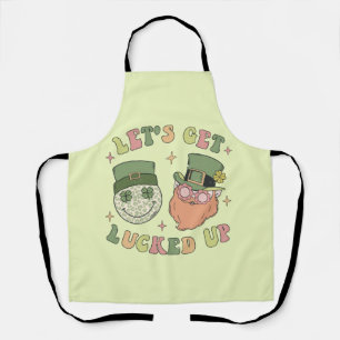 Tablier Laissons la chance - Drôle Leprechaun Clover