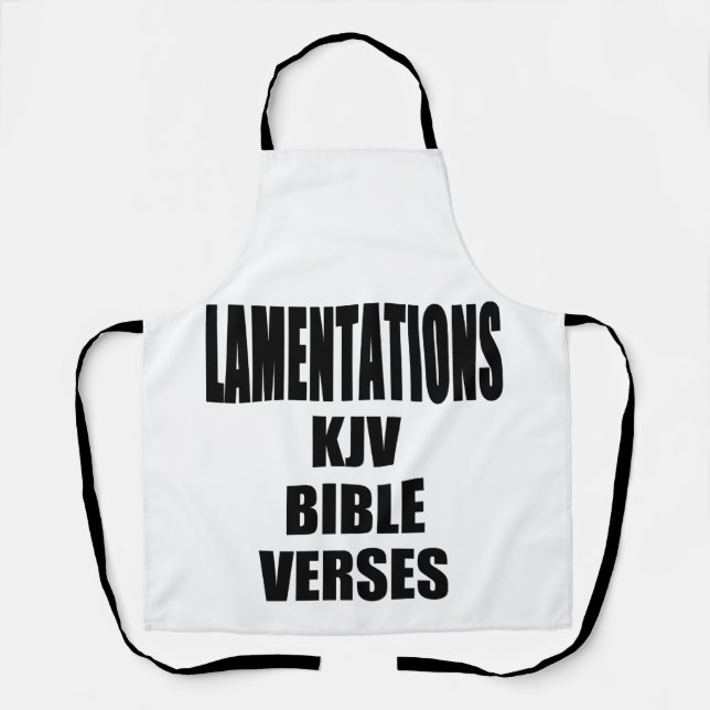 Tablier Lamentations KJV Bible Verse (Recto)