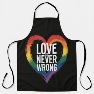 Tablier L'amour n'a jamais tort Mois de la fierté LGBT