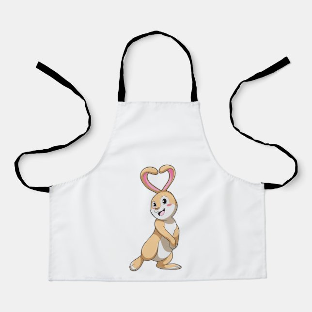 Tablier Lapin avec coeur (Recto)