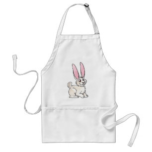 Tablier Lapin blanc se reposant