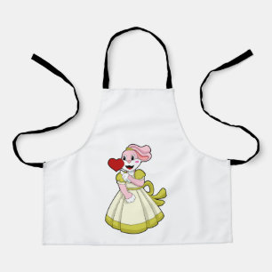 Tablier Lapin comme mariée avec robe de mariée.PNG