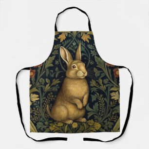 Tablier Lapin dans la forêt style Art nouveau