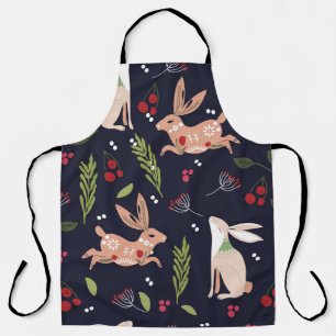 Tablier Lapin d'art populaire scandinave