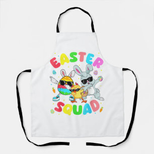 Tablier Lapin de Pâques drôle Groovy Œuf Poulet Équipe de 