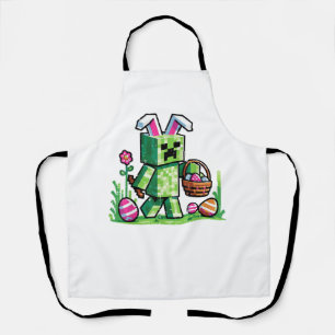 Tablier Lapin de Pâques Pixel Gaming Chasse aux œufs Garço