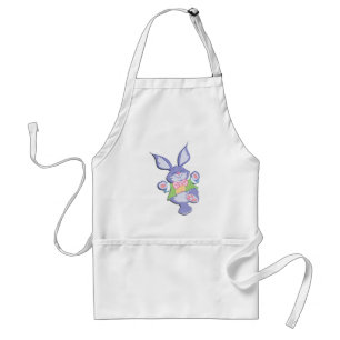Tablier Lapin de Pâques Violet Dansant à la Menthe