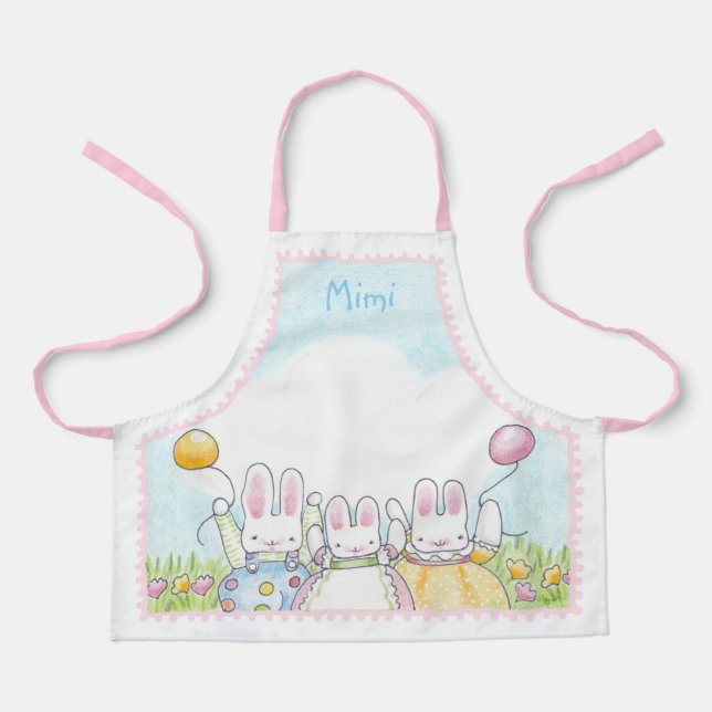 Tablier Lapin lapin lapin pour enfant (Recto)