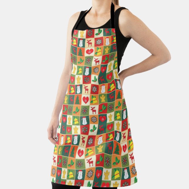 Tablier Large Checkered Apron (Insitu)