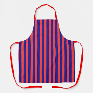 Tablier Larges Rayures Rouges et Bleues