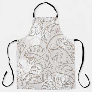 Tablier L'art botanique minimal sans couture motif. m trop