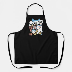 Tablier L'art du chat chanceux – Maneki Neko avec pièce d'