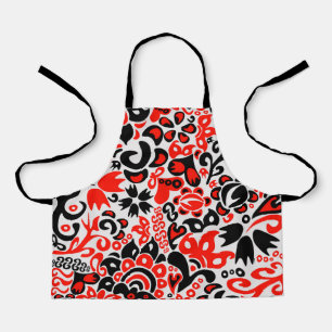 Tablier L'art populaire ukrainien motif floral abstact