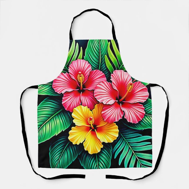 Tablier L'art tropical des Hibiscus (Recto)