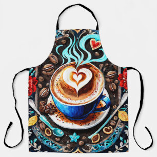 Tablier Lattes à vapeur et Cappuccino Conception de café