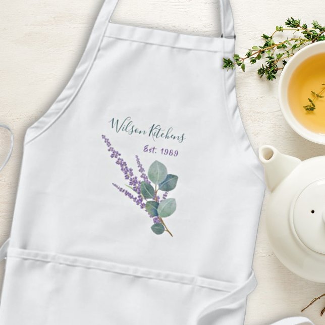 Tablier Lavender Eucalyptus Cuisine ou jardinage Bib Apron (Créateur téléchargé)