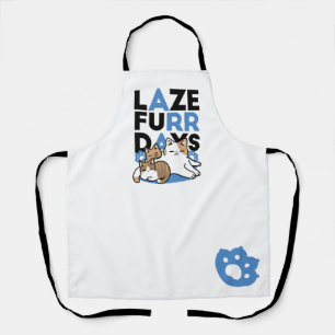 Tablier Laze Furr Days - Cute Lazy Cats Design