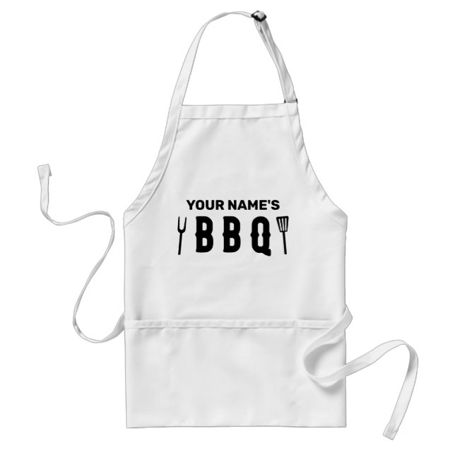 Tablier Le barbecue de votre nom (Devant)
