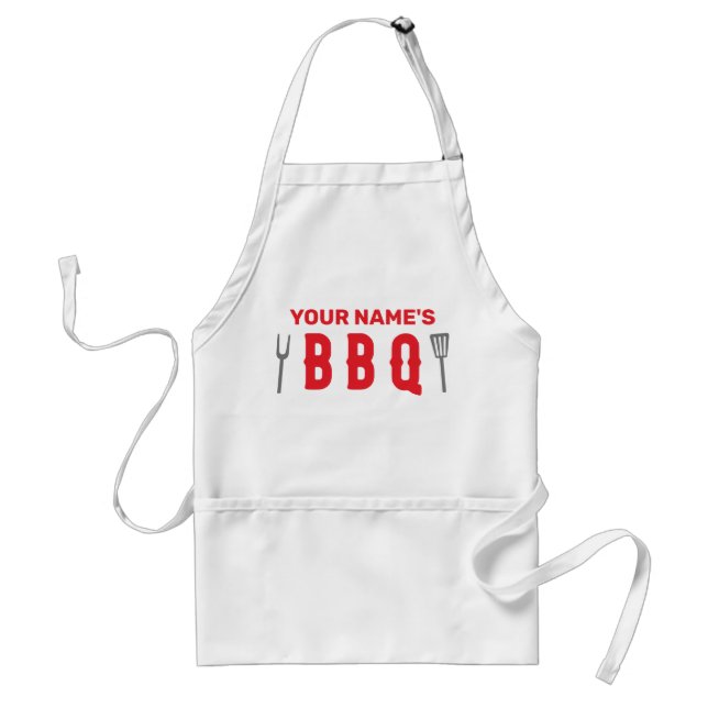 Tablier Le barbecue de votre nom (Devant)