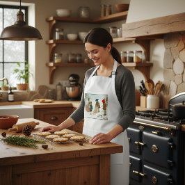 Tablier Le Bonheur de l'hiver, Vintage