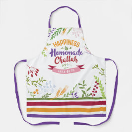 Tablier Le bonheur est fait maison Challah Floral & Stripe