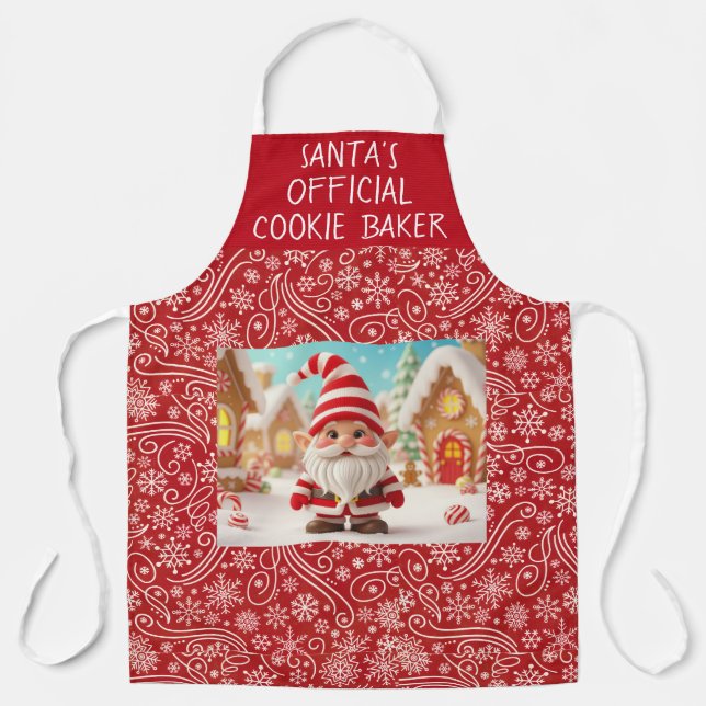 Tablier le boulanger de cookies officiel du Père Noël (Recto)