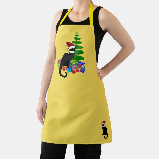Tablier Le Chat Noir Santa Hat Christmas (Insitu)