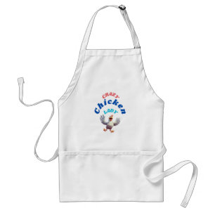 Tablier Le Chic de Cluckin : La folle dame de poulet Apron