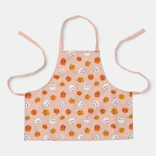 Tablier Le Citrouille Cute Kawaii fait face au Motif