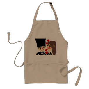 Tablier Le couple d'Apron aime les coeurs