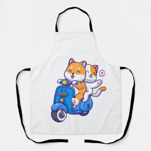 Tablier Le Couple de Shiba Mignon