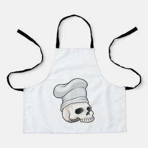 Tablier Le crâne cuisiné avec le casquette chef