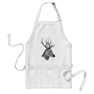 Tablier Le grand mâle de cerfs communs