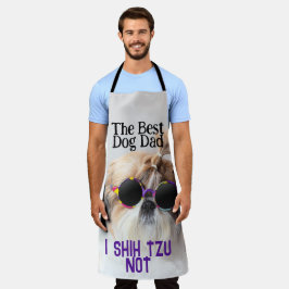 Tablier Le meilleur chien papa Shih Tzu Pas de Fête des pè
