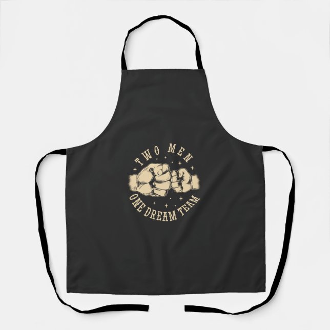 Tablier Le père et le fils bosse poings design (Recto)