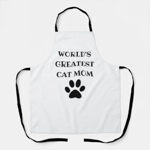 Tablier Le plus grand chat maman texte personnalisé person