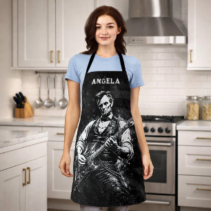 Tablier Le président Abraham Lincoln jouant de la guitare