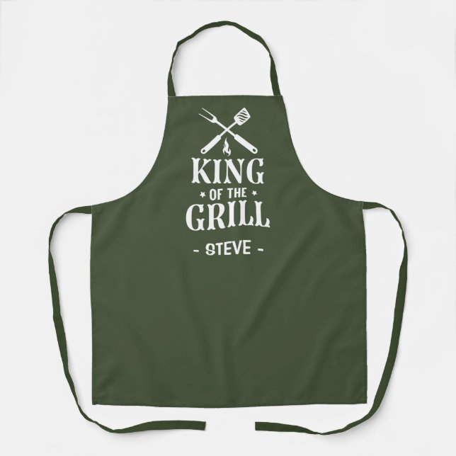 Tablier Le Roi du Grill BBQ personnalisé (Recto)
