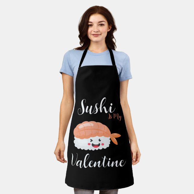 Tablier Le Sushi Est Ma Saint Valentin (Porté)