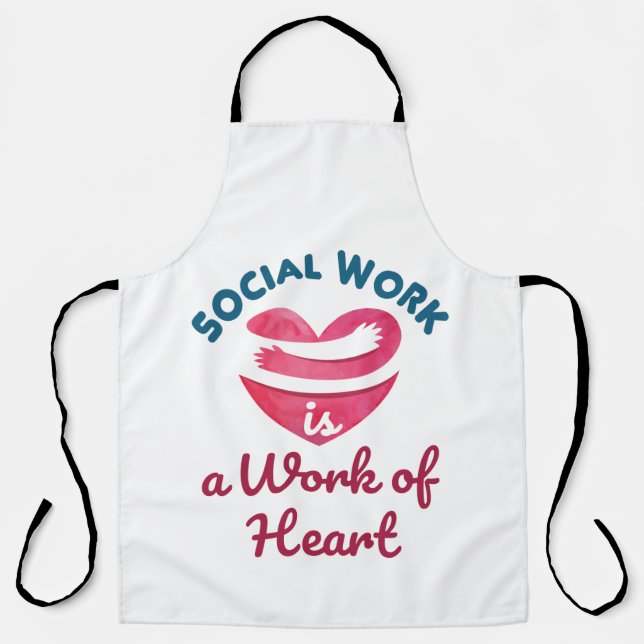 Tablier Le travail social est un travail de coeur Travaill (Recto)