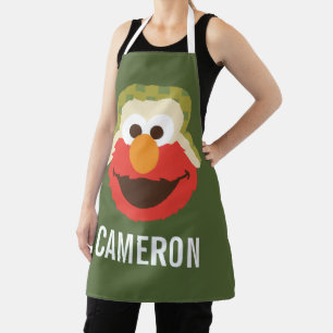 Tablier Le visage d'Elmo Woodland Ajouter Votre Nom