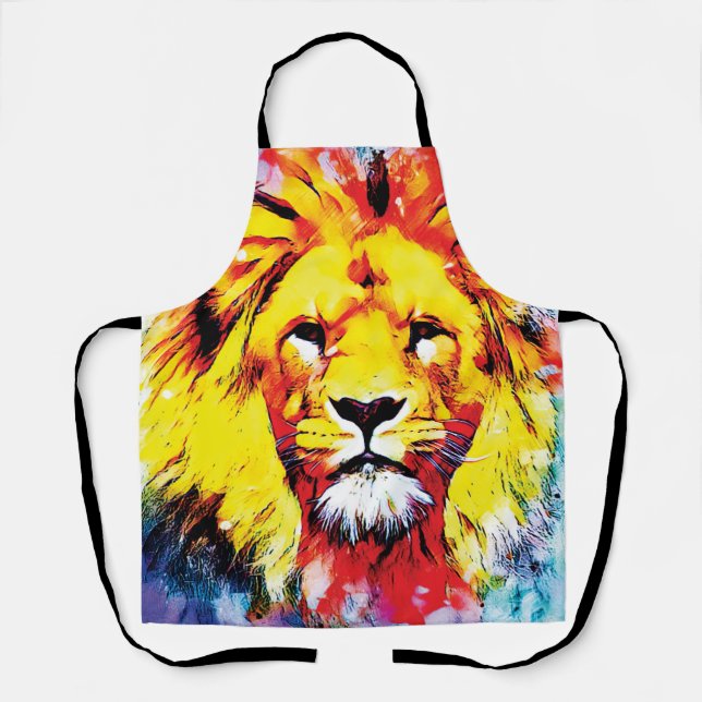 Tablier Le visage du lion  (Recto)