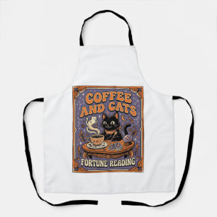 Tablier Lecture de la fortune du café et des chats avec de