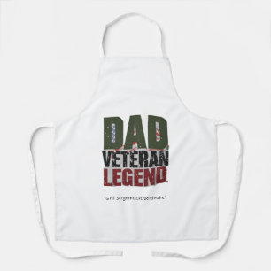 Tablier Légende Vétéran Papa – Cadeau de héros du