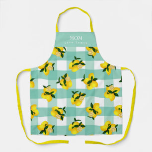 Tablier Lemon Chic Aqua En vichy