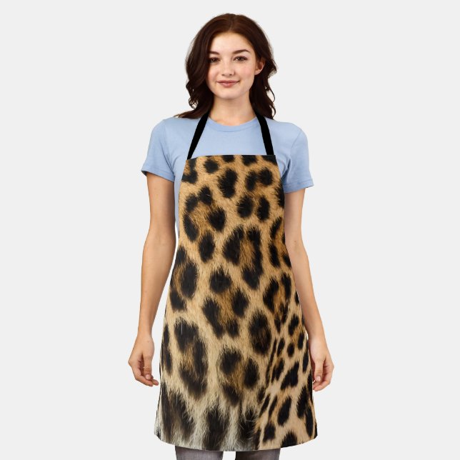 Tablier Leopard Cheetah Imprimer Animal Fur Motif (Porté)