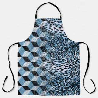 Tablier Léopard Géométrique, Design de peau animale.