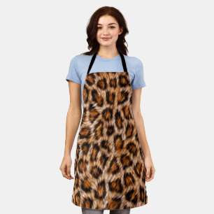 Tablier Leopard Jaguar Chat fourrure Brown Motif-24609